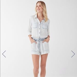 Splendid Light Blue Jean Romper